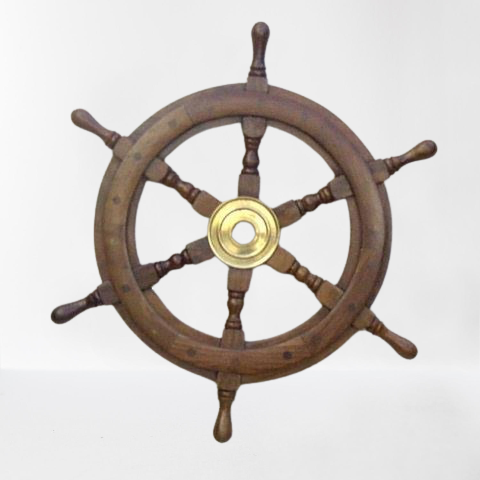 Vintage Ship Steering Wheel #6