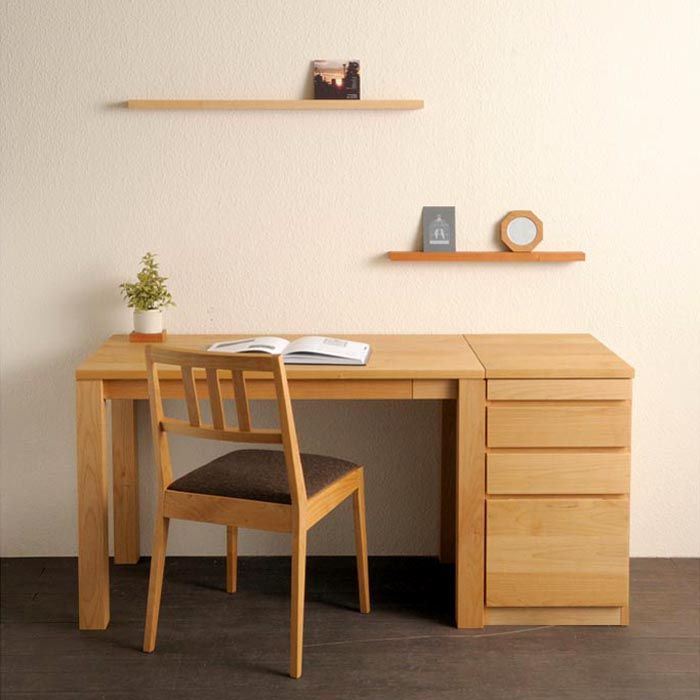 Wooden Desk with Shelves