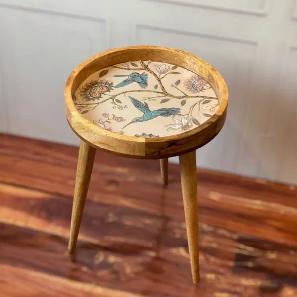 Wooden Accent Round Table